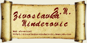 Živoslavka Minderović vizit kartica